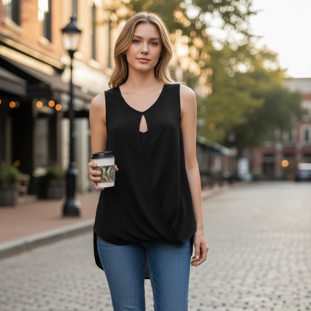 #147  Finn & Clover Black Sleeveless Top